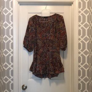 Paisley three quarter sleeve dress